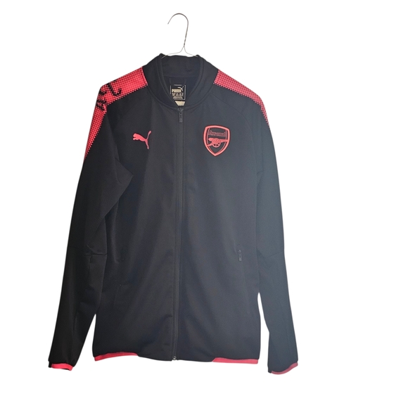 Puma AFC Arsenal Women's Full Zip Training Track Jacket Size: Medium Black/Pink - Picture 1 of 7